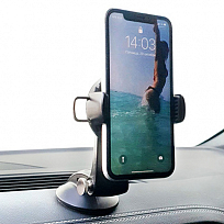 Держатель телефона на лобовое стекло SKYWAY черный